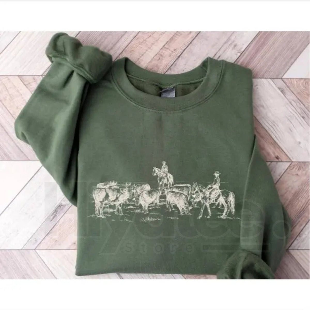 Cowboy Rodeo Sweatshirt: Vintage Horse Western Graphic for Men and Women