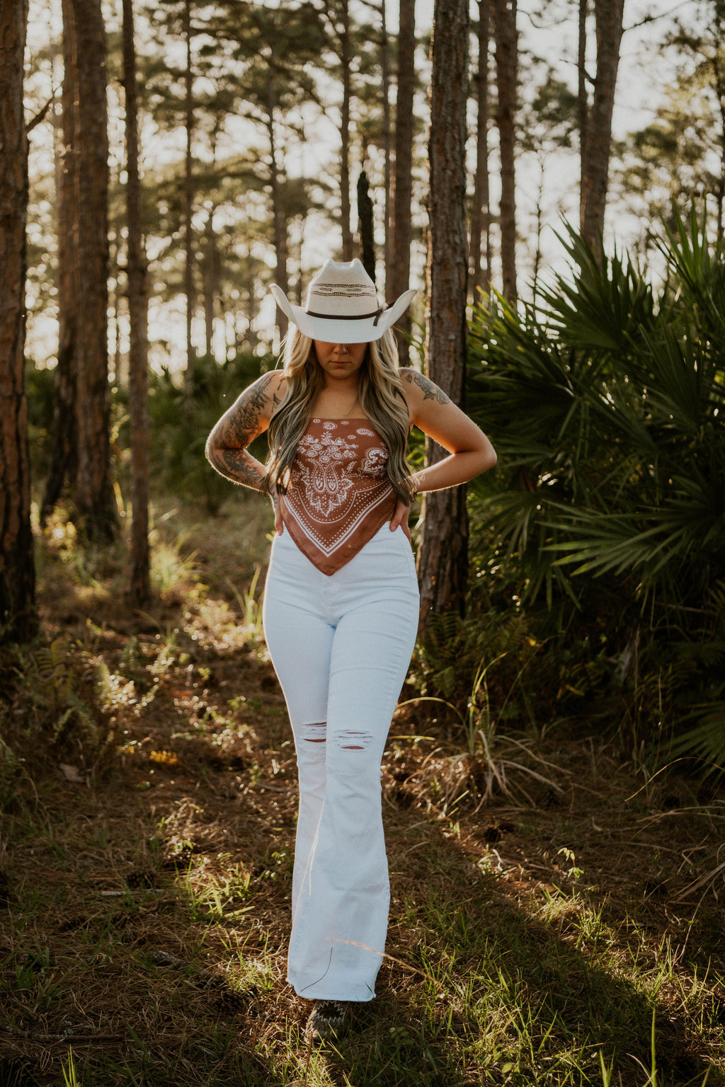 White High Waisted Bell Bottoms