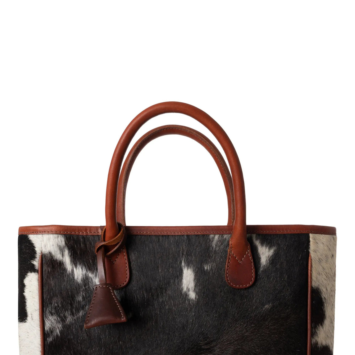 Huntley Equestrian Hair On Hide Cow Leather Tote Handbag