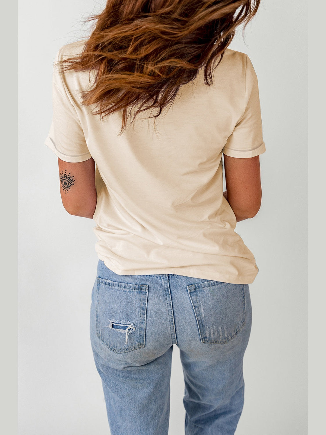 Women Round Neck Short Sleeve HOWDY Graphic Tee
